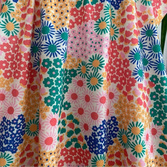 Hanna Andersson Colorful Floral Print Flannel Pajama Dress Nightgown 6 - Picture 8 of 12